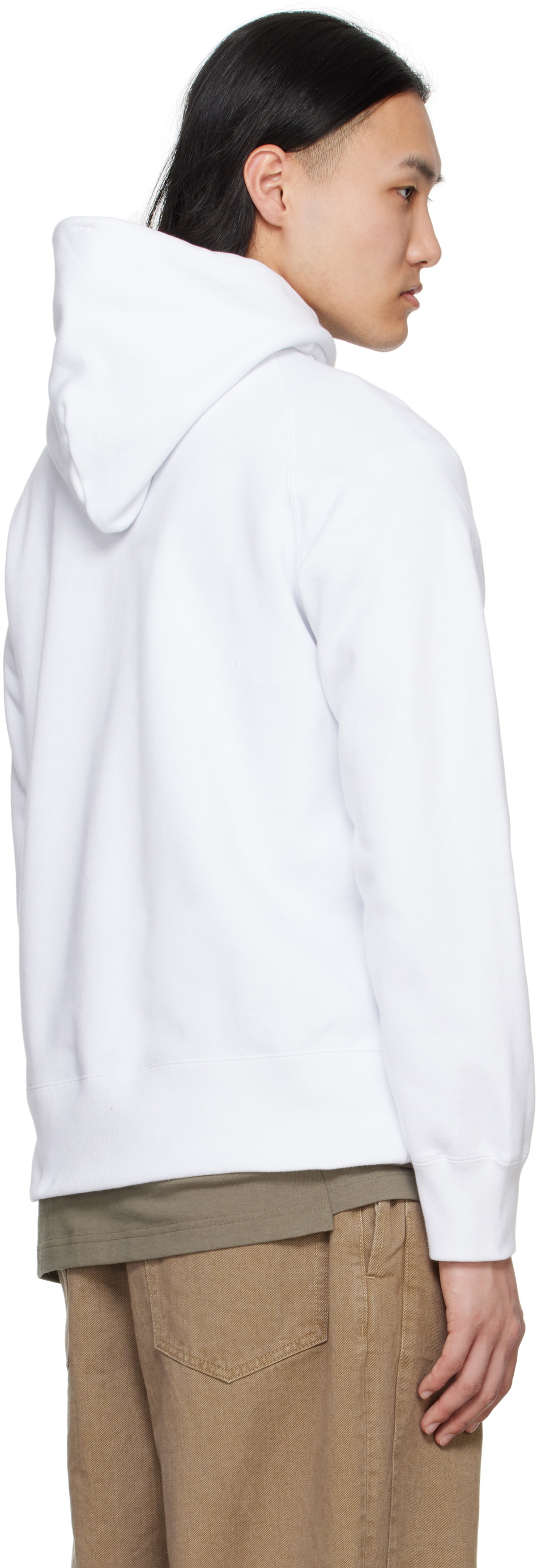 sacai White WTAPS Edition Flock Print Hoodie Sacai