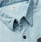 Chimala - Paint-Detailed Cotton-Chambray Shirt - Blue