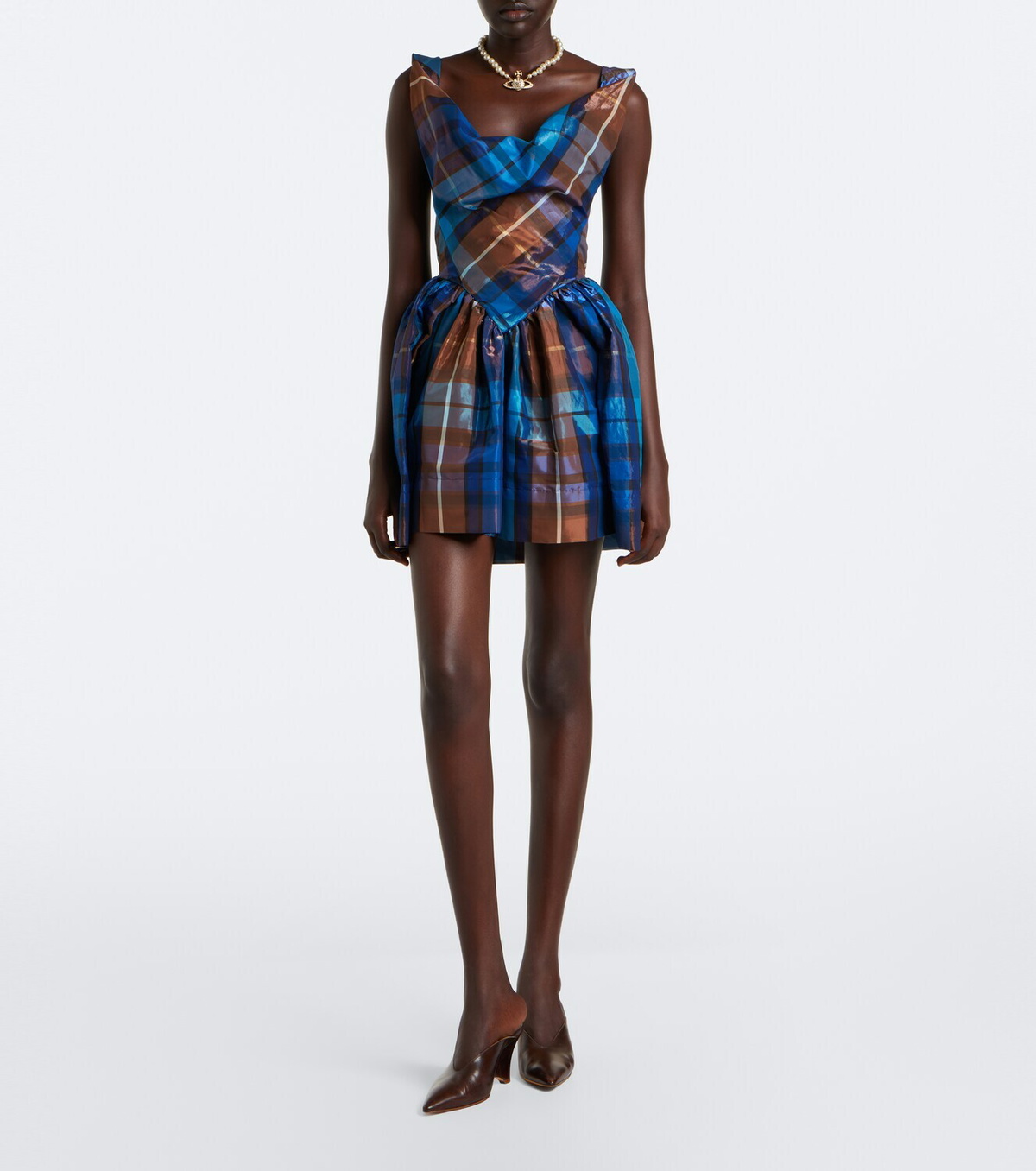 Vivienne Westwood Sunday checked twill minidress