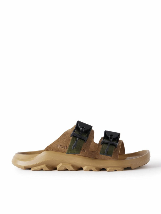 Photo: BIRKENSTOCK 1774 - Maharishi Mogami Terra Tech Suede Sandals - Neutrals