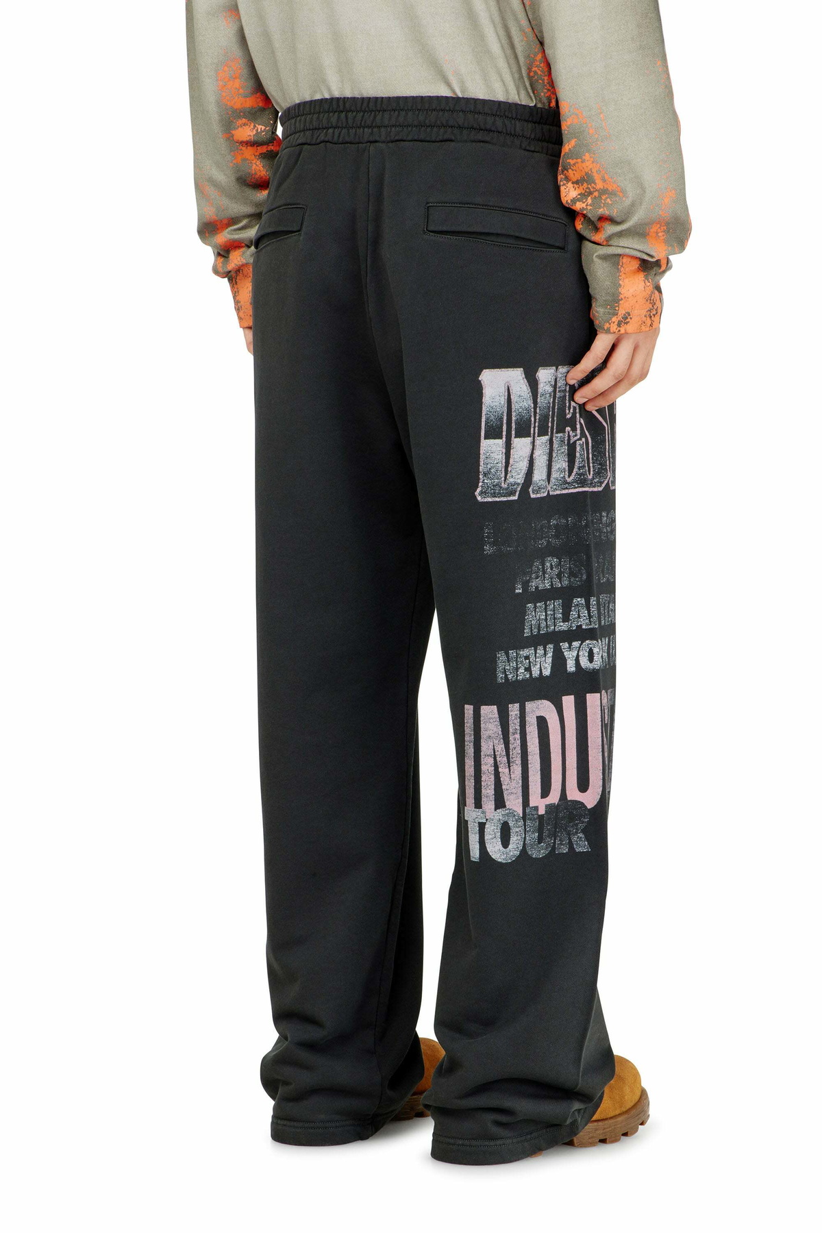 Diesel Sweatpants with concert graphics - Pants Mens in Black