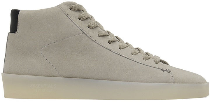 Photo: Fear of God ESSENTIALS Gray Tennis Mid Sneakers
