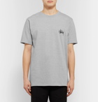 Stüssy - Logo-Print Cotton-Blend Jersey T-Shirt - Gray