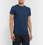 John Smedley - 2 Singular Slim-Fit Honeycomb-Knit Virgin Wool T-Shirt - Blue