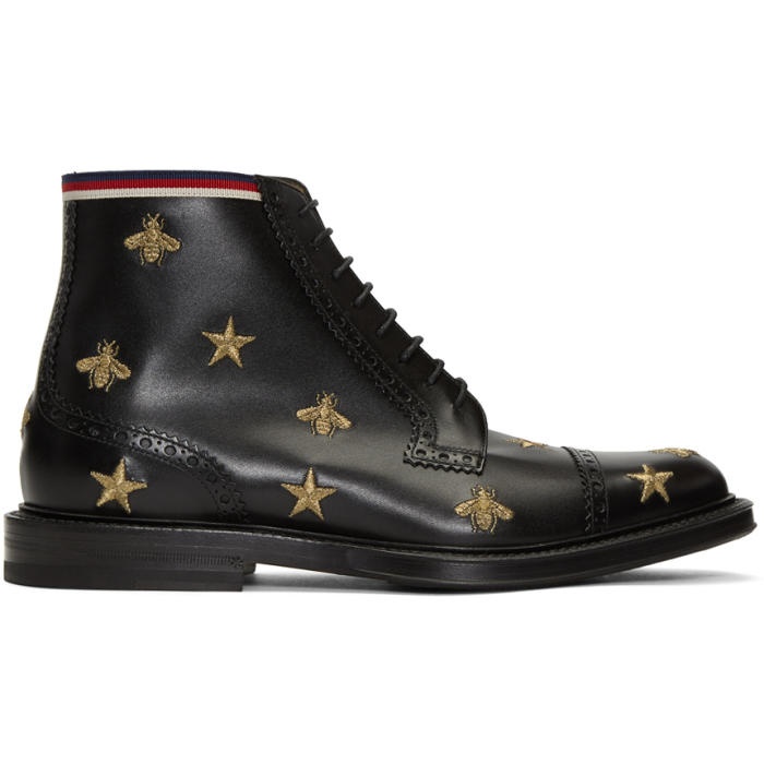 Photo: Gucci Black Beyond Lace-Up Boots