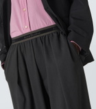 Acne Studios Logo embroidered wide-leg pants