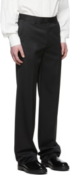 We11done Black Wool & Polyester Trousers