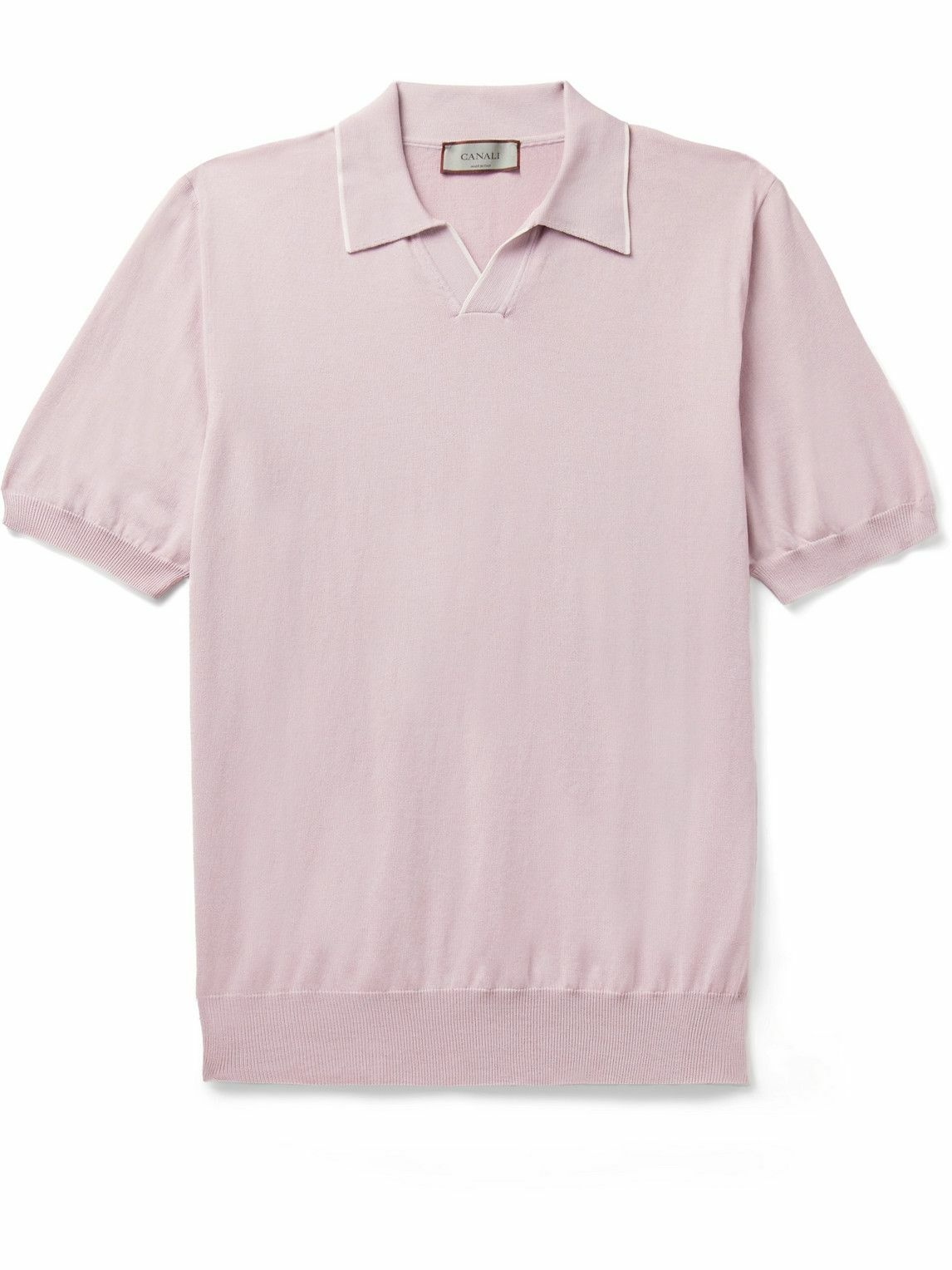 Photo: Canali - Cotton Polo Shirt - Pink