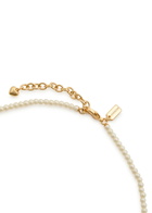 Coach Pearl Beaded Charm Necklace - One Size