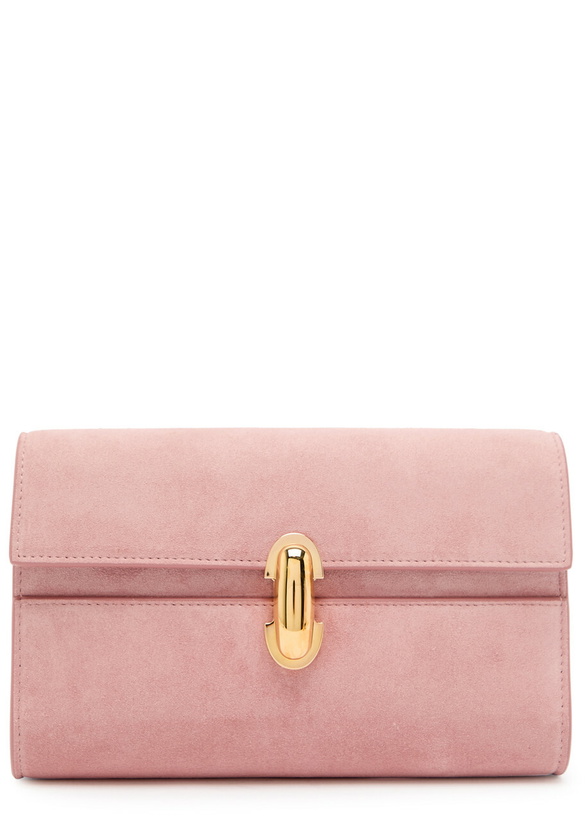 Photo: Savette Symmetry Mini Suede Cross-body bag - Pink - One Size