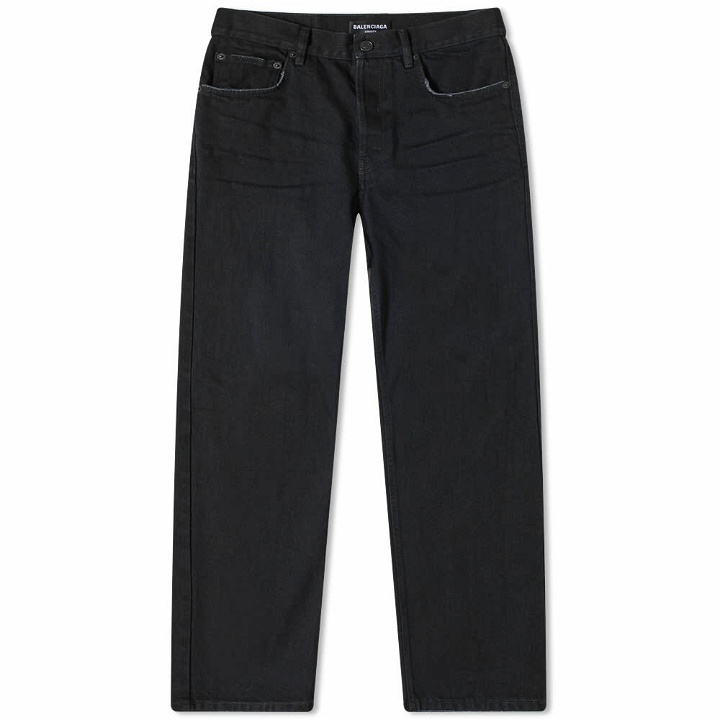 Photo: Balenciaga Men's Slim Fit Jean in Rubber Black