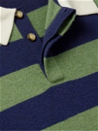 Guest In Residence - Rugby Striped Cashmere Polo Shirt - Green