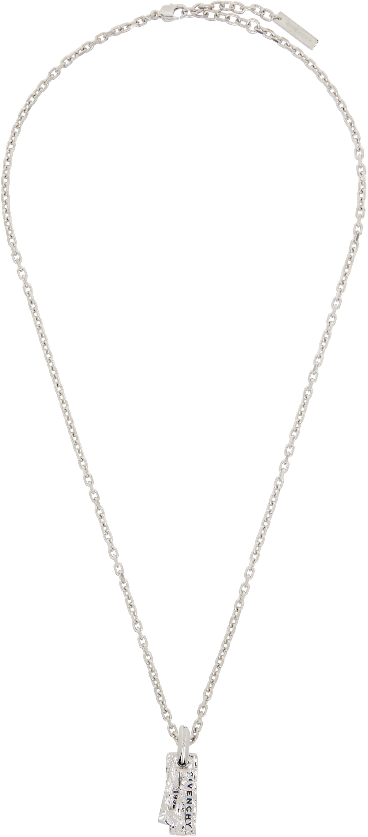 Givenchy Silver Small Lock Necklace Givenchy