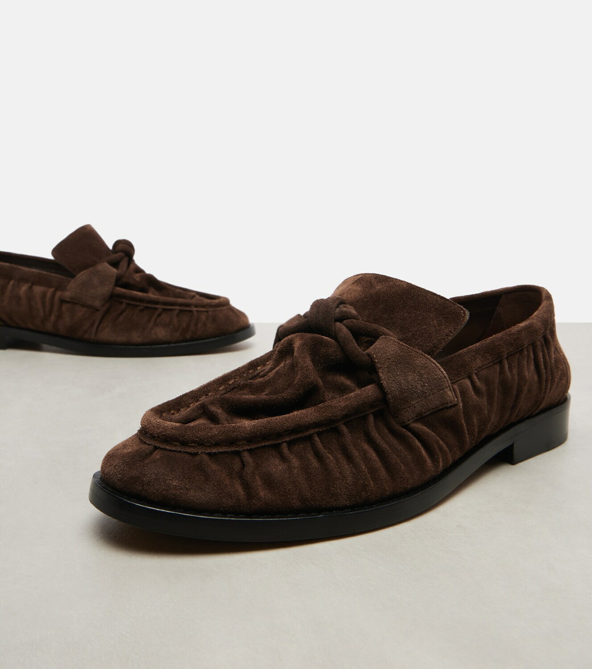Bottega Veneta Astaire Knot suede loafers