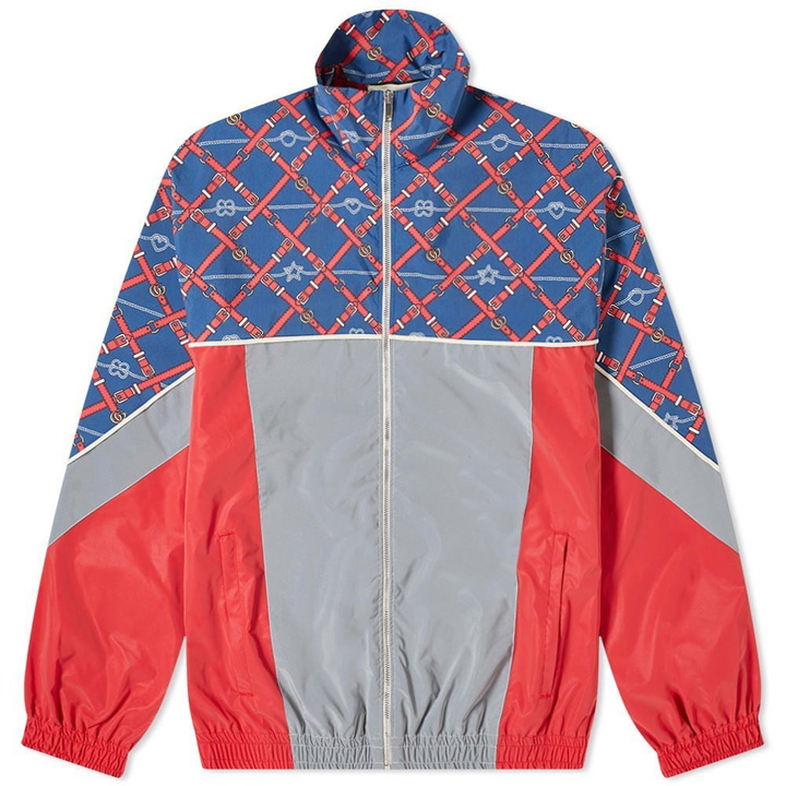 Photo: Gucci Belt Print Reflective Track Jacket