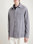 The Elder Statesman - Wool, Silk and Cashmere-Blend Overshirt - Gray