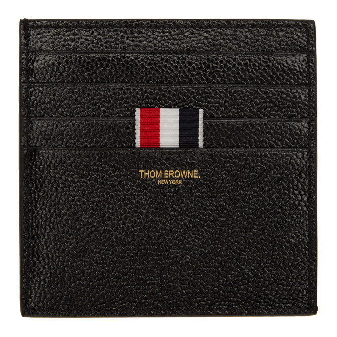 Thom Browne Black Double-Sided Card Holder Thom Browne