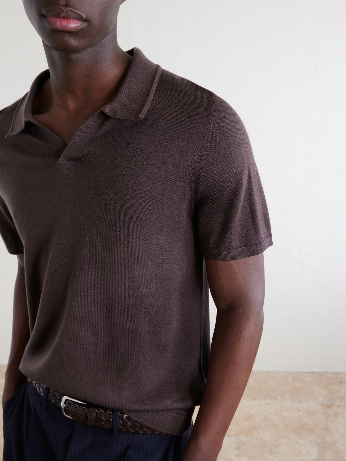Onia - Merino Wool Polo Shirt - Brown