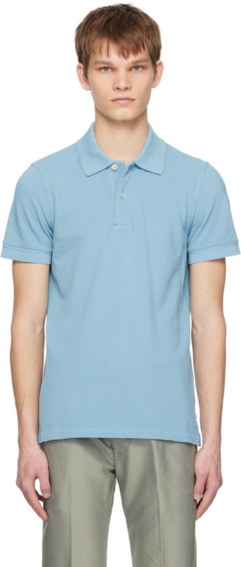 Photo: TOM FORD Blue Tennis Polo