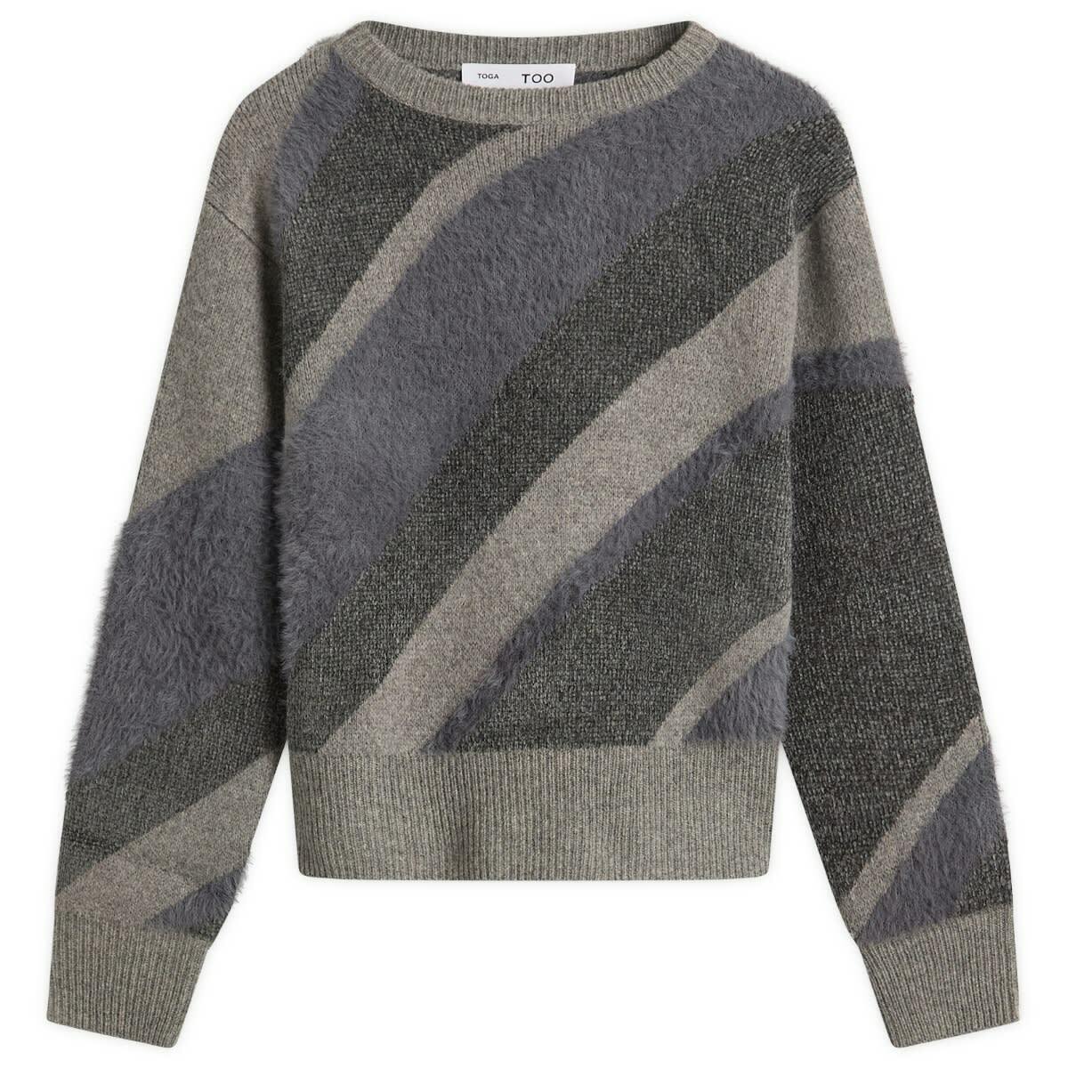 TOGA ARCHIVES Women's TOGA Regimental Knit Pullover in Grey