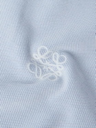 LOEWE - Logo-Embroidered Cotton-Piqué Polo Shirt - Blue