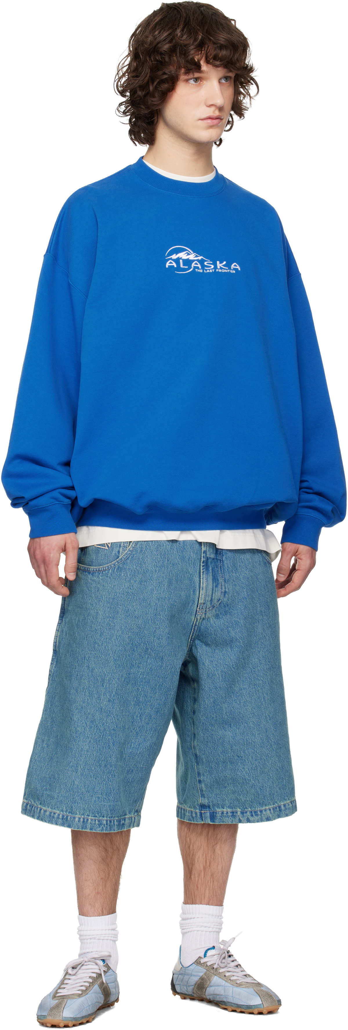 VETEMENTS Blue 'Alaska' Tourist Sweatshirt
