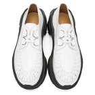 Maison Margiela White and Black Leather Woven Sneakers