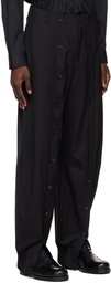 Simone Rocha Black Button-Up Trousers