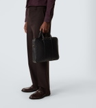 Gucci GG Emblem debossed leather briefcase