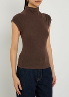 Reformation Pien Knit top Dark Brown