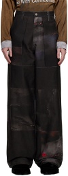 Serapis SSENSE Exclusive Black Denim Trousers
