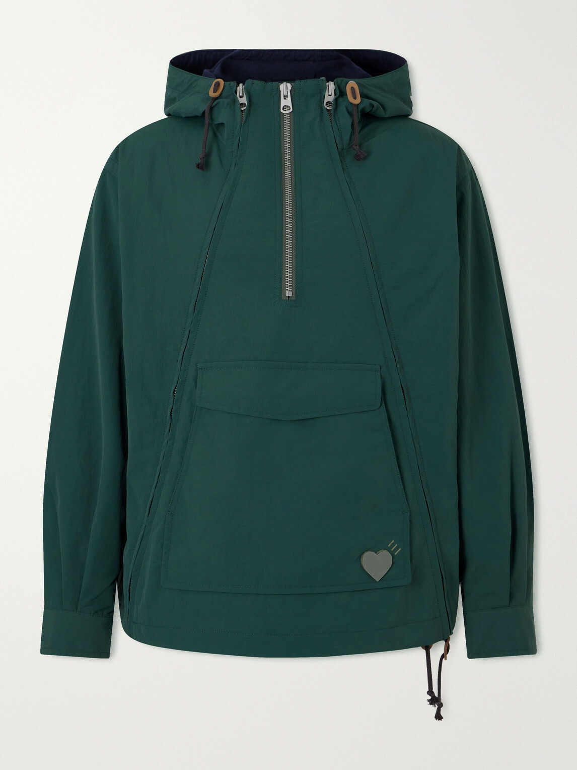 Human Made - Multi-Zip Logo-Detailed Hooded Shell Jacket - Green