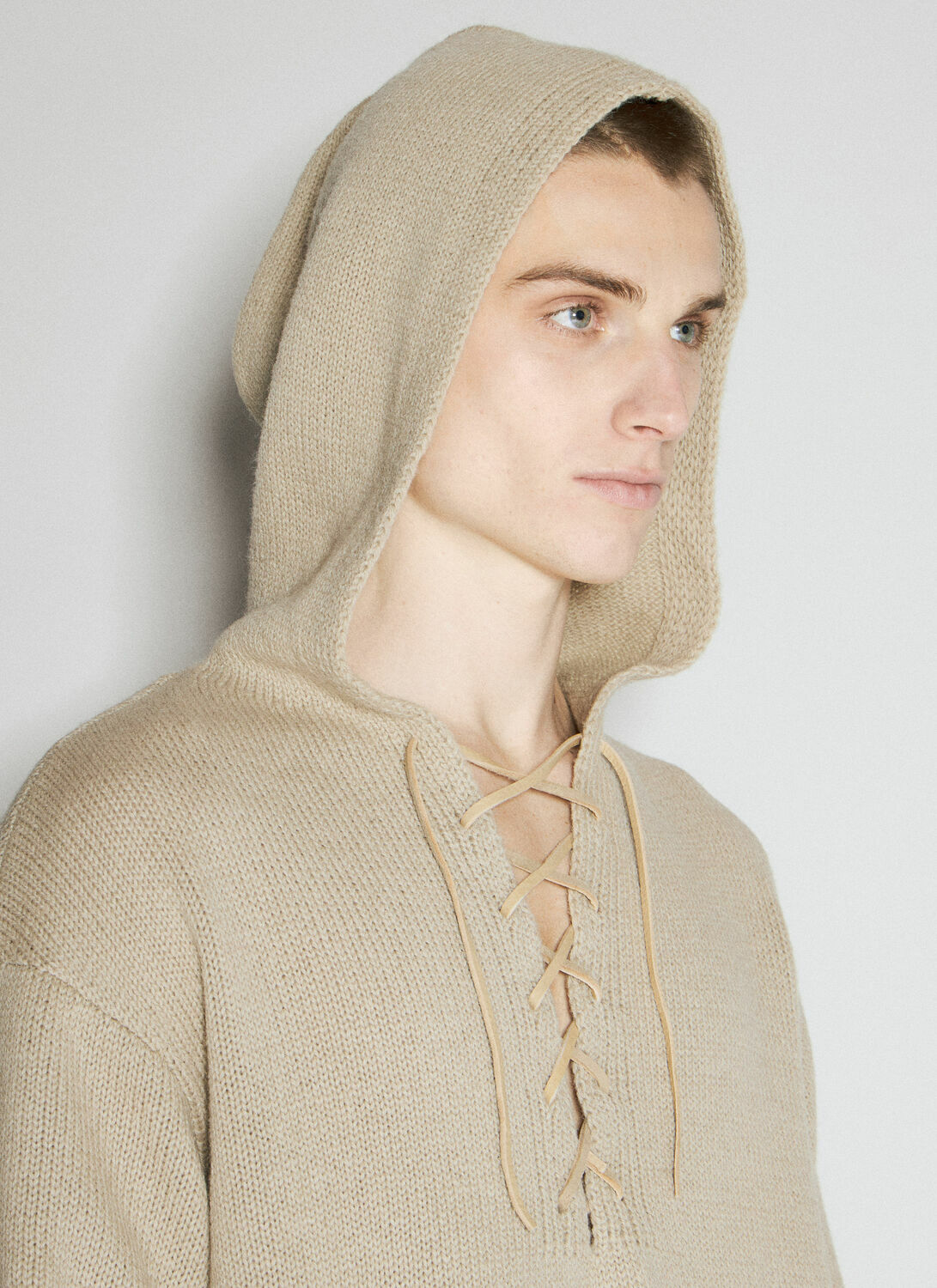 UNDERCOVER Lace-Up Hooded Sweater