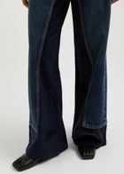 Stella Mccartney Corduroy-panelled Wide-leg Jeans Denim