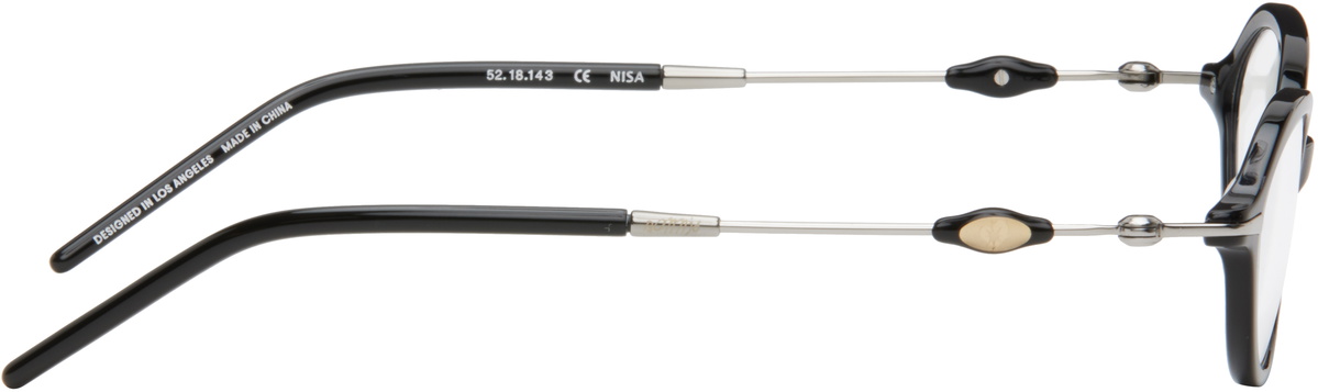 BONNIE CLYDE Black & Silver Nisa Glasses