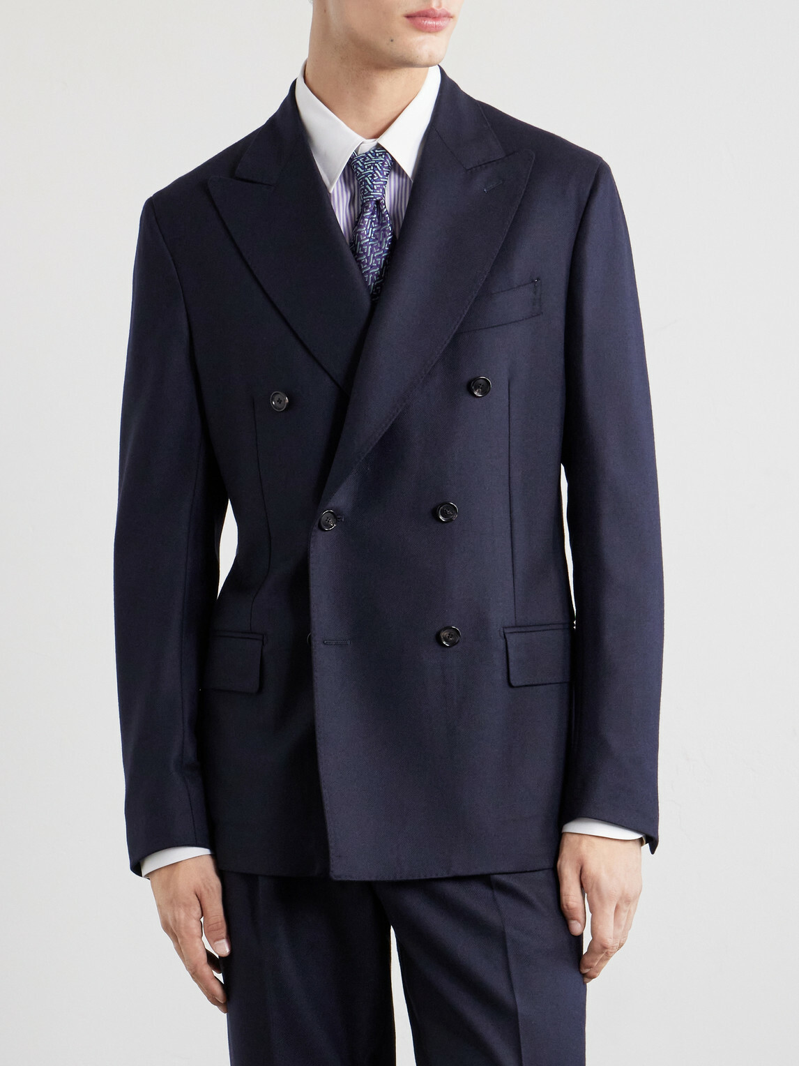 De Petrillo - Sorrento Wool-Twill Suit Jacket - Blue