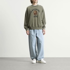 A Bathing Ape Men's Garment Dye College Sweatshirt in Olive Drab