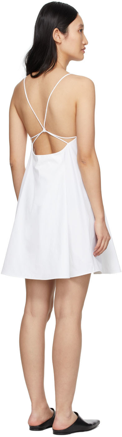 Paulina pleated clearance dress white