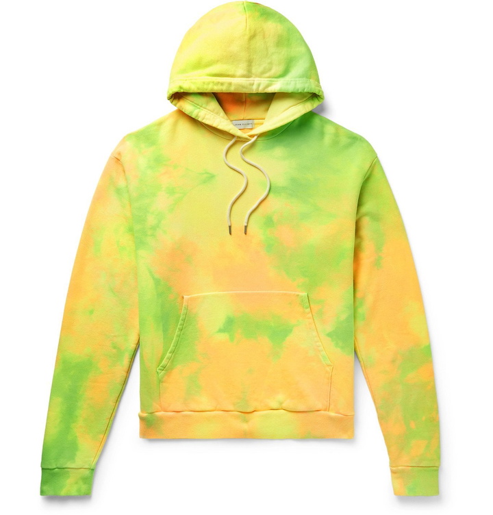 Photo: John Elliott - Beach Tie-Dyed Loopback Cotton-Jersey Hoodie - Yellow