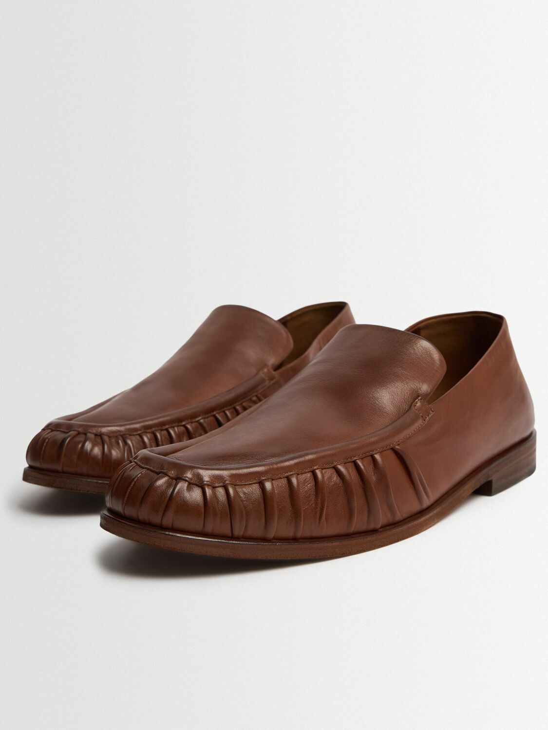 Marsell Brown Leather Slip-On Men\'s Loafers Marsèll Brown Strasacco Loafers Marsèll main image 2