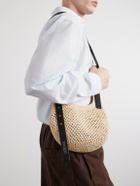 LOEWE - Paula's Ibiza The Punch Hole Leather-Trimmed Raffia Tote Bag