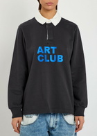 JW Anderson Art Club Rugby Cotton Polo Shirt Black