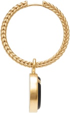 Maison Margiela Gold & Black Semi-Polished Resin Charm Earring