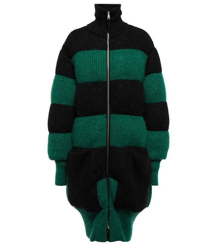 Photo: Moncler Genius - Ribbed-knit wool-blend down coat