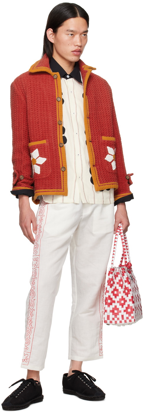HARAGO Red Appliqué Jacket