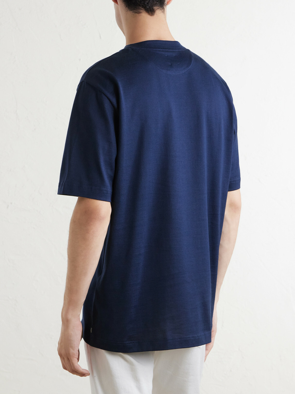 Eleventy - Cotton-Jersey T-Shirt - Blue