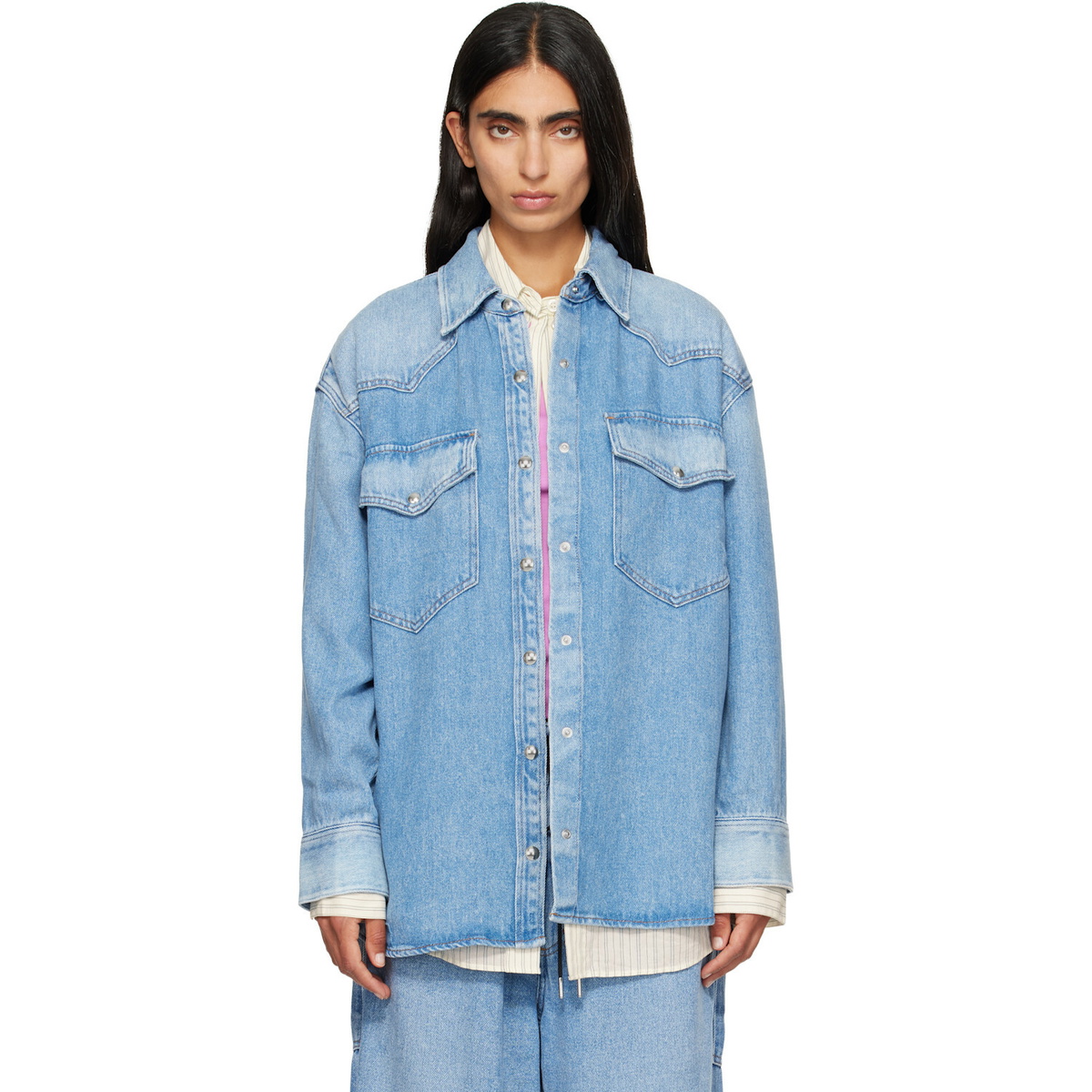 AGOLDE Blue Lotta Denim Shirt