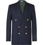 Husbands - Navy Slim-Fit Double-Breasted Wool Blazer - Blue