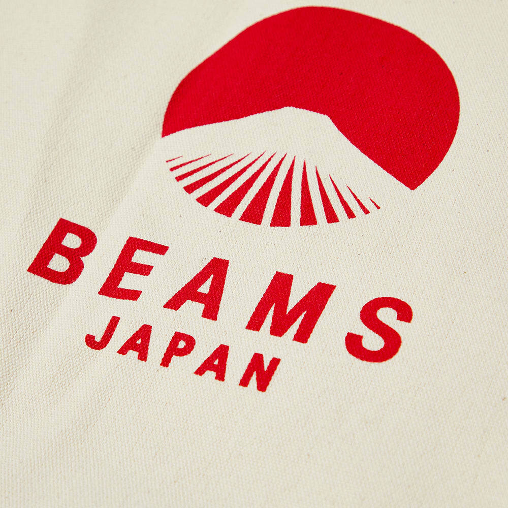 BEAMS JAPAN Tote in White/Red