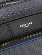 Serapian - Leather-Trimmed Logo-Embossed Coated-Canvas Wash Bag